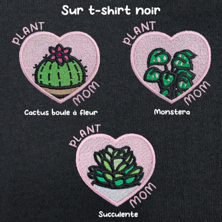 T-shirt brodé oversize personnalisable - PLANT MOM - unisexe 🪴☀️