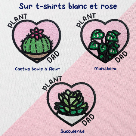 T-shirt brodé oversize personnalisable - PLANT DAD - unisexe 🪴☀️