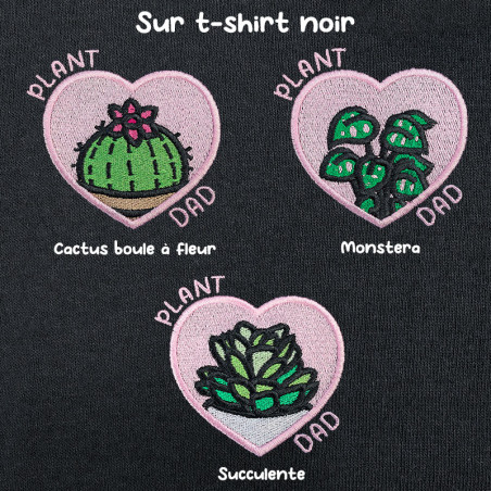 T-shirt brodé oversize personnalisable - PLANT DAD - unisexe 🪴☀️