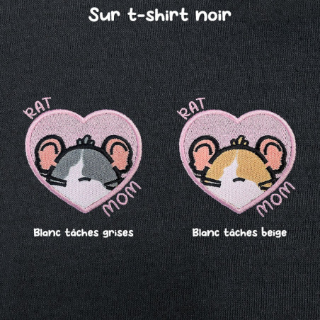 T-shirt brodé oversize personnalisable - RAT MOM - unisexe 🐭🧀