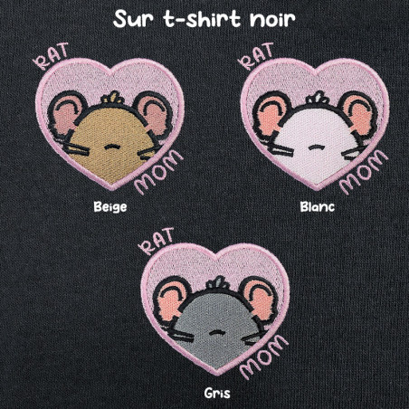 T-shirt brodé oversize personnalisable - RAT MOM - unisexe 🐭🧀
