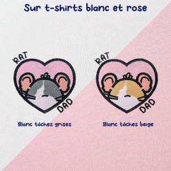 T-shirt brodé oversize personnalisable - RAT DAD - unisexe 🐭🧀
