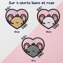 T-shirt brodé oversize personnalisable - RAT DAD - unisexe 🐭🧀
