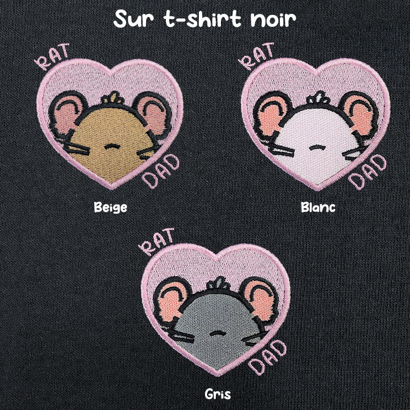 T-shirt brodé oversize personnalisable - RAT DAD - unisexe 🐭🧀 T-shirt brodé oversize personnalisable - RAT DAD - unisexe 🐭🧀