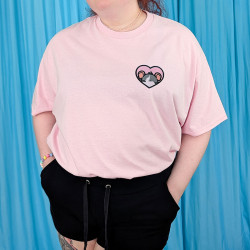 T-shirt brodé oversize personnalisable - RAT - unisexe 🐭🧀