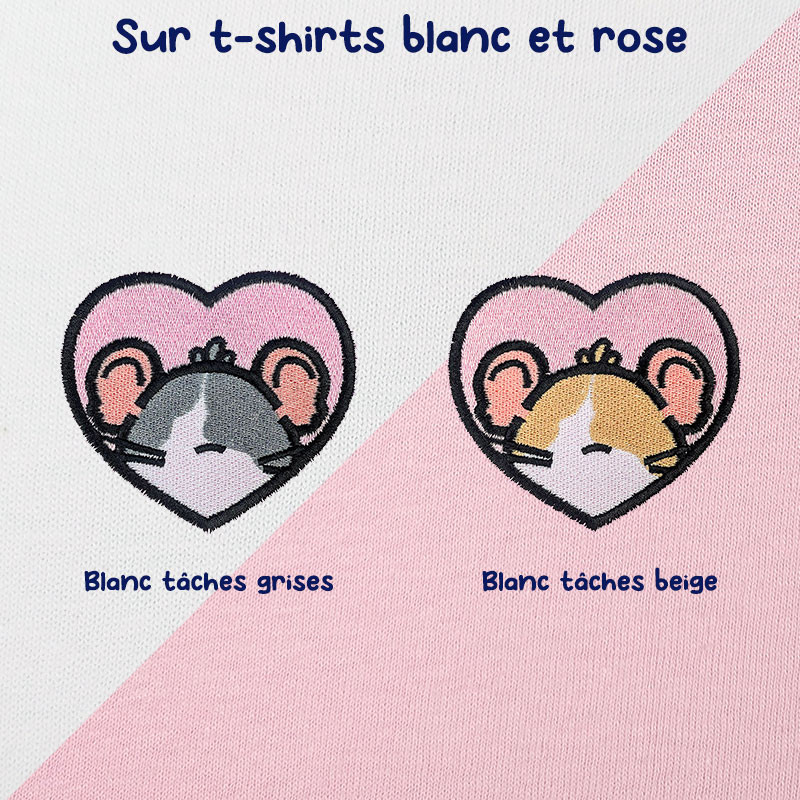 T-shirt brodé oversize personnalisable - RAT - unisexe 🐭🧀