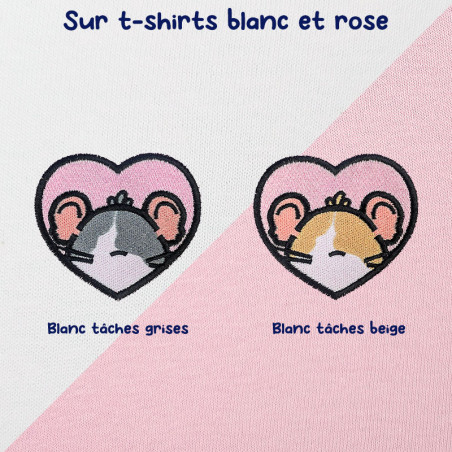 T-shirt brodé oversize personnalisable - RAT - unisexe 🐭🧀