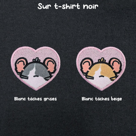 T-shirt brodé oversize personnalisable - RAT - unisexe 🐭🧀