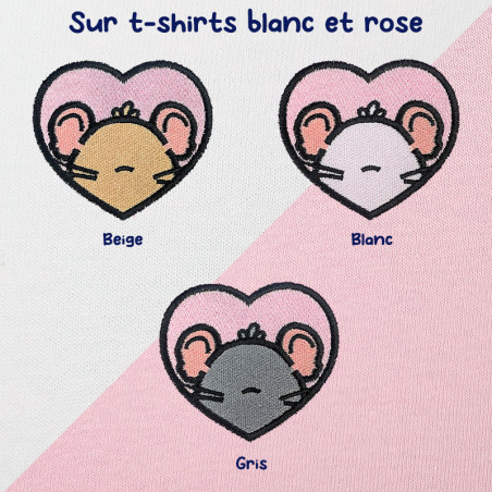 T-shirt brodé oversize personnalisable - RAT - unisexe 🐭🧀