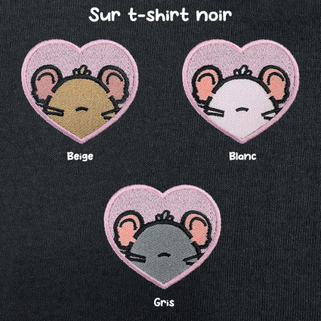 T-shirt brodé oversize personnalisable - RAT - unisexe 🐭🧀