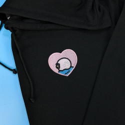 Hoodie brodé personnalisable - BIRD - à capuche unisexe 🐦💗