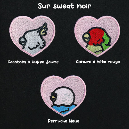 Hoodie brodé personnalisable - BIRD - à capuche unisexe 🐦💗