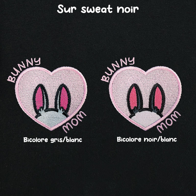 Hoodie brodé personnalisable - BUNNY MOM - à capuche unisexe 🐰🥕 Hoodie brodé personnalisable - BUNNY MOM - à capuche unisexe 🐰🥕