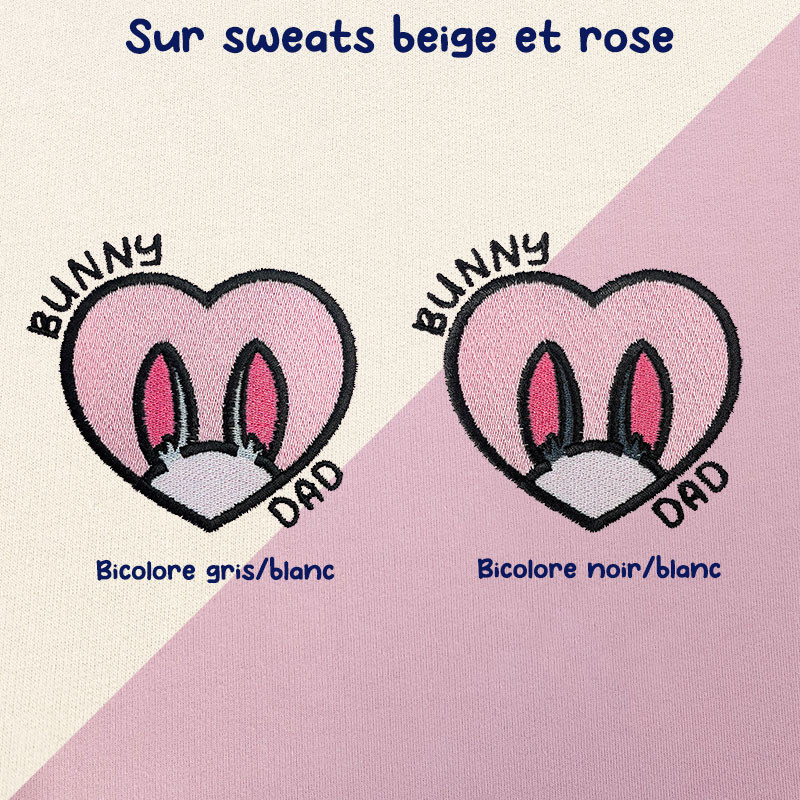 Hoodie brodé personnalisable - BUNNY DAD - à capuche unisexe 🐰🥕