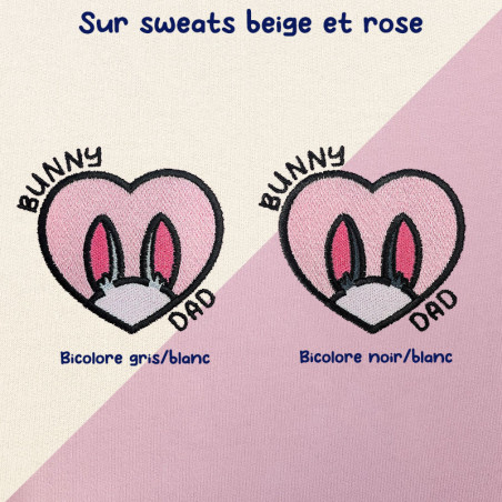Hoodie brodé personnalisable - BUNNY DAD - à capuche unisexe 🐰🥕