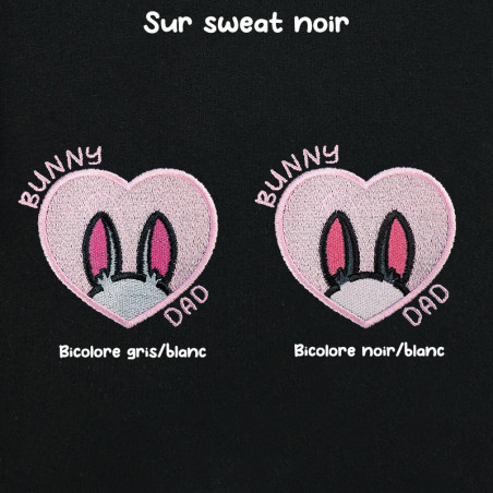 Hoodie brodé personnalisable - BUNNY DAD - à capuche unisexe 🐰🥕