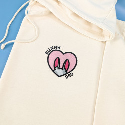 Hoodie brodé personnalisable - BUNNY DAD - à capuche unisexe 🐰🥕