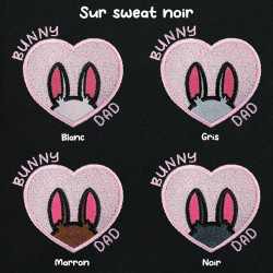 Hoodie brodé personnalisable - BUNNY DAD - à capuche unisexe 🐰🥕