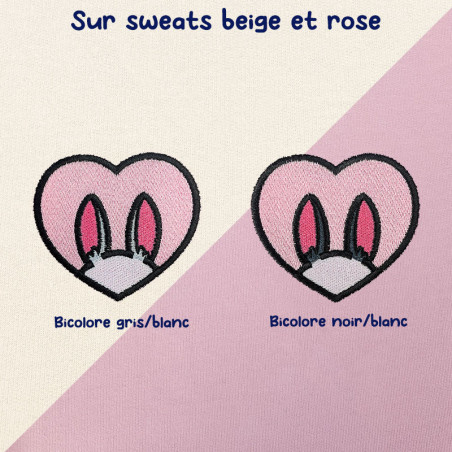 Hoodie brodé personnalisable - BUNNY - à capuche unisexe 🐰🥕
