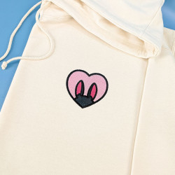 Hoodie brodé personnalisable - BUNNY - à capuche unisexe 🐰🥕