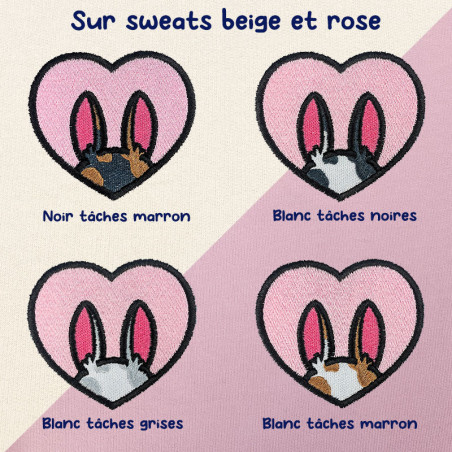 Hoodie brodé personnalisable - BUNNY - à capuche unisexe 🐰🥕