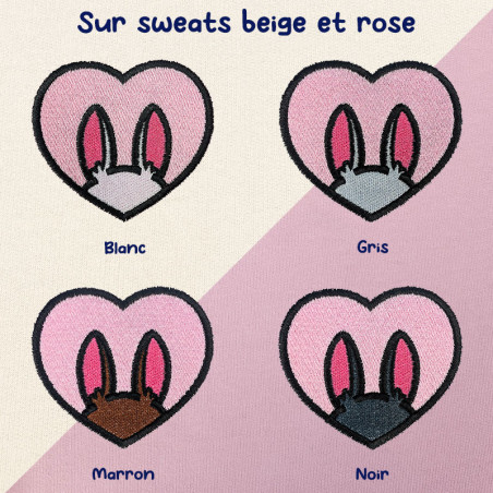 Hoodie brodé personnalisable - BUNNY - à capuche unisexe 🐰🥕