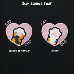 Hoodie brodé personnalisable - CAT DAD - à capuche unisexe 🐱🧶
