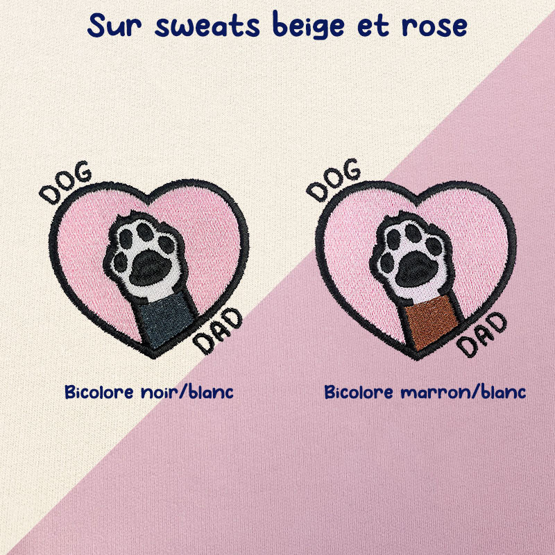 Hoodie brodé personnalisable - DOG DAD - à capuche unisexe 🐶🦴
