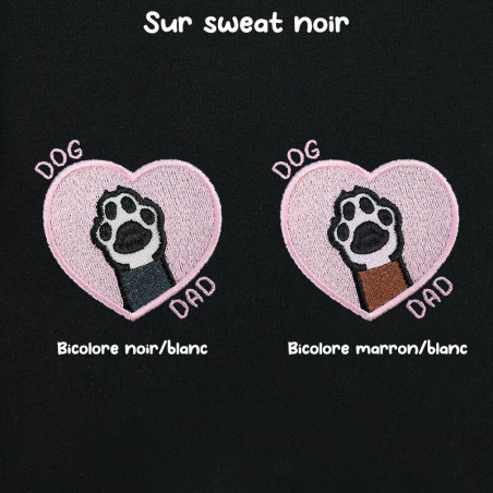 Hoodie brodé personnalisable - DOG DAD - à capuche unisexe 🐶🦴