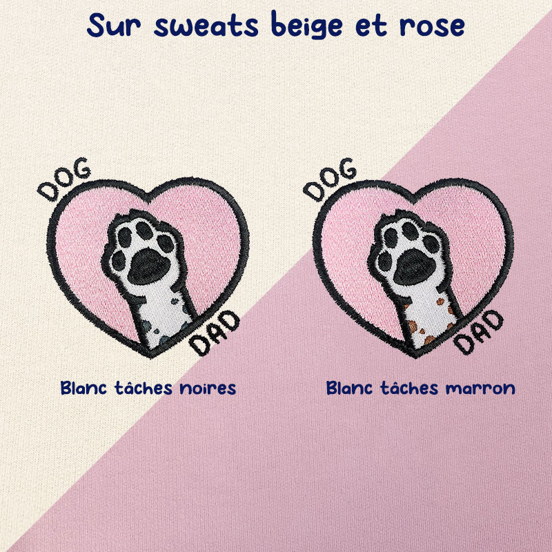 Hoodie brodé personnalisable - DOG DAD - à capuche unisexe 🐶🦴