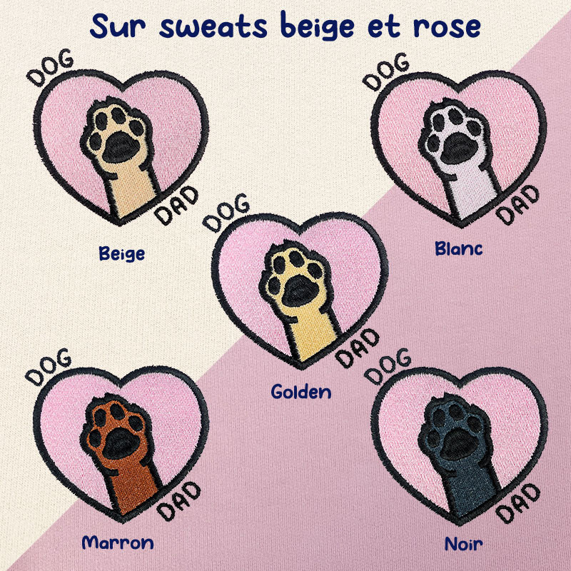Hoodie brodé personnalisable - DOG DAD - à capuche unisexe 🐶🦴