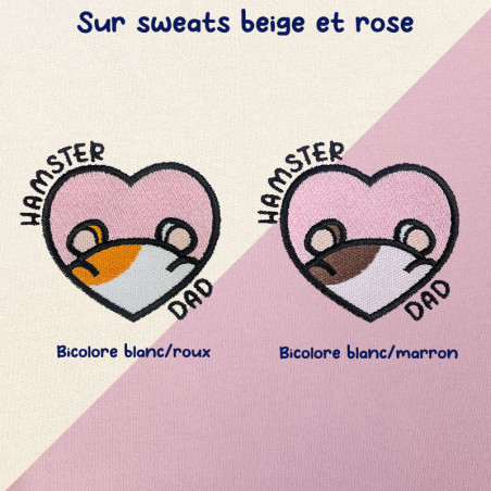 Hoodie brodé personnalisable - HAMSTER DAD - à capuche unisexe 🐹🍎