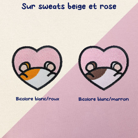 Hoodie brodé personnalisable - HAMSTER - à capuche unisexe 🐹🍎