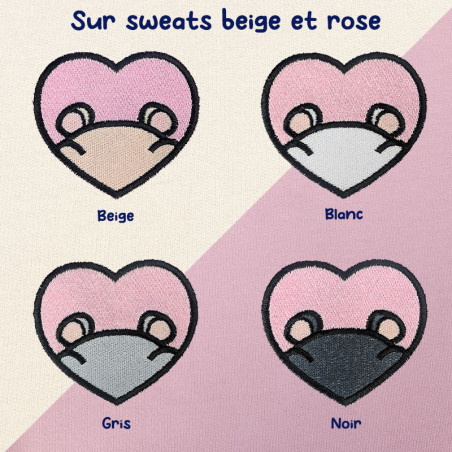 Hoodie brodé personnalisable - HAMSTER - à capuche unisexe 🐹🍎