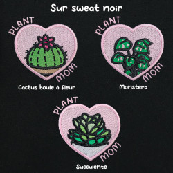 Hoodie brodé personnalisable - PLANT MOM - à capuche unisexe 🪴☀️