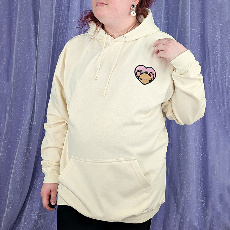 Hoodie brodé personnalisable - RAT - à capuche unisexe 🐭🧀