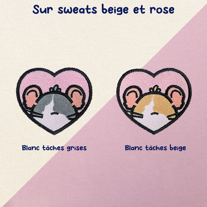 Hoodie brodé personnalisable - RAT - à capuche unisexe 🐭🧀