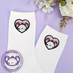 Chaussettes brodées...
