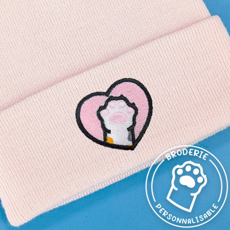 Bonnet à revers brodé personnalisable – CAT 🐱🧶
