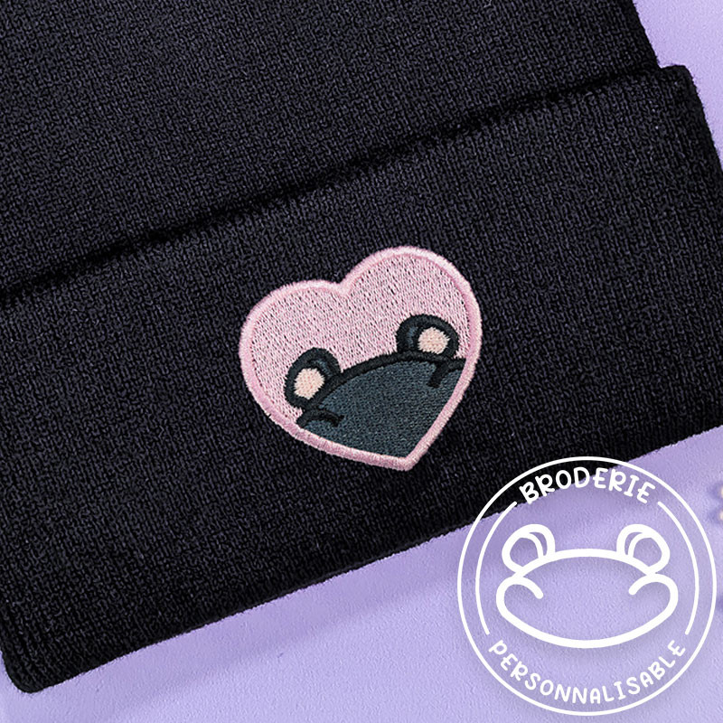 Bonnet à revers brodé personnalisable – HAMSTER 🐹🍎