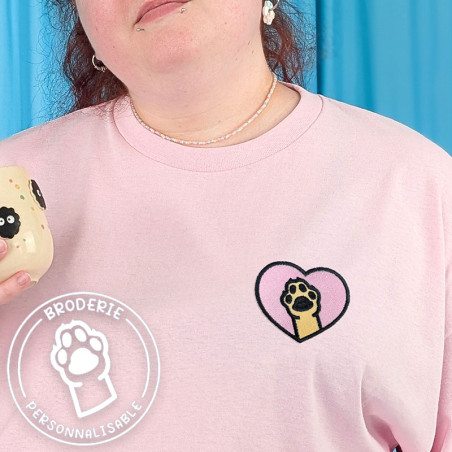 T-shirt brodé oversize personnalisable - DOG - unisexe 🐶🦴