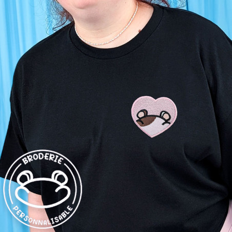 T-shirt brodé oversize personnalisable - HAMSTER - unisexe 🐹🍎