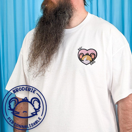 T-shirt brodé oversize personnalisable - RAT DAD - unisexe 🐭🧀