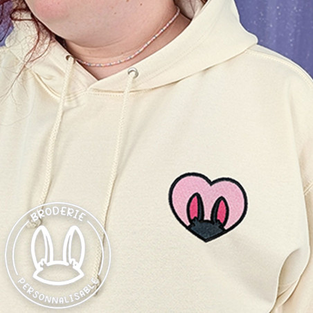 Hoodie brodé personnalisable - BUNNY - à capuche unisexe 🐰🥕