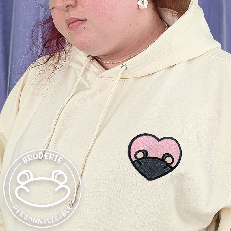 Hoodie brodé personnalisable - HAMSTER - à capuche unisexe 🐹🍎