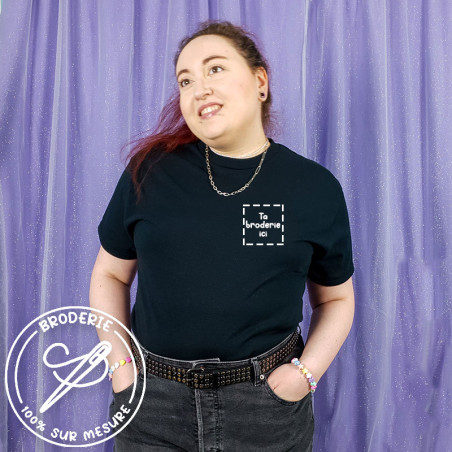 T-shirt Oversize avec Broderie Personnalisée Côté Cœur 💖👕