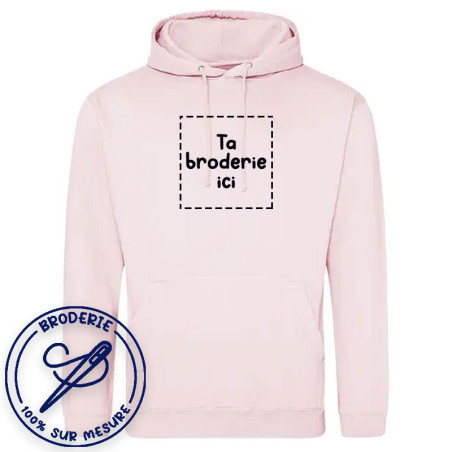 Sweatshirt à Capuche avec Grande Broderie Personnalisée 🌈🌟