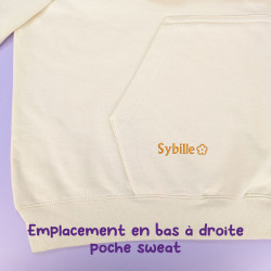 Option broderie personnalisée – Ajoute un prénom à ton t-shirt ou sweat brodé 🧵💖