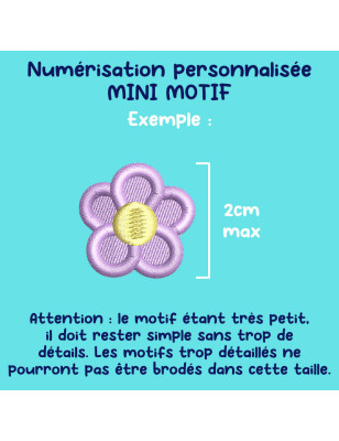 Mini motif broderie machine personnalisé – Taille max 2cm 🌟🪡