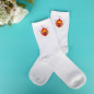 Chaussettes brodées blanches - CALCILOVE - Taille unique (39/41) 🧦✨ Chaussettes brodées blanches - CALCILOVE - Taille unique (39/41) 🧦✨
